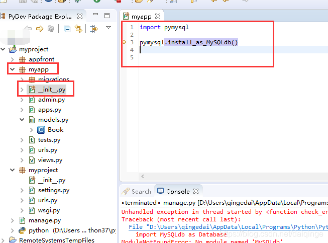 Python 报错Modulenotfounderror: No Module Named 'Mysqldb'_Python  Modulenotfounderror: No Module Named 'Mysql_Daiqinge的博客-Csdn博客