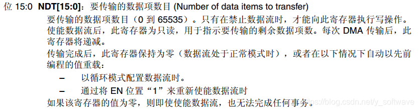DMA stream x number of data register