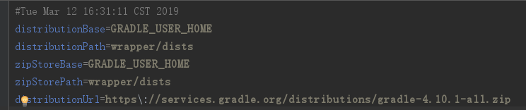 The latest configuration of gradle