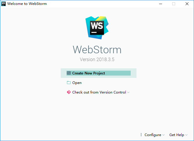 WebStorm新建項目