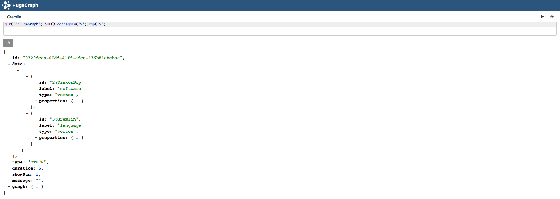 g.V(id).out().aggregate().cap()