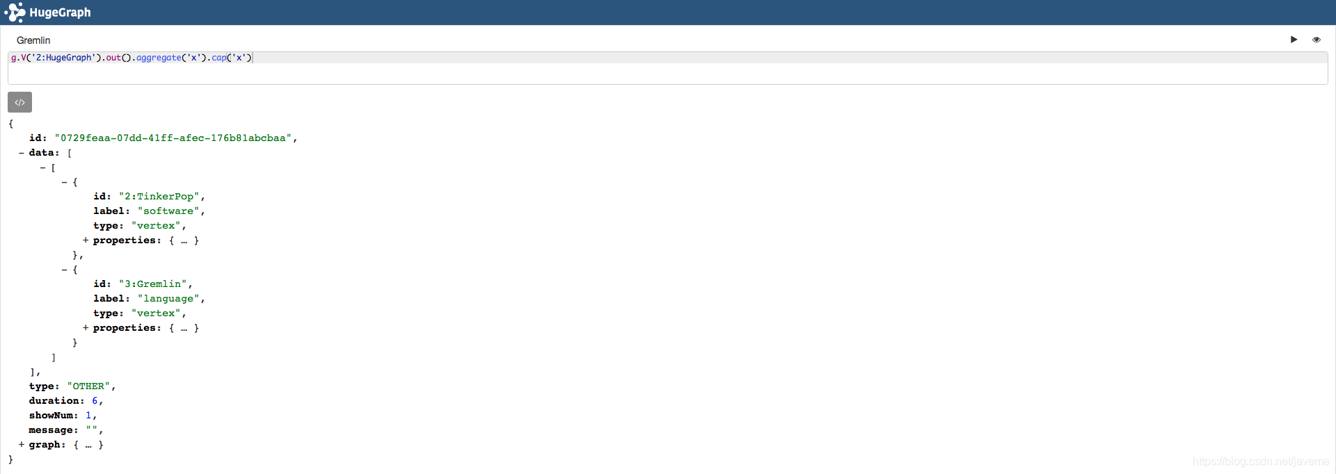 g.V(id).out().aggregate().cap()