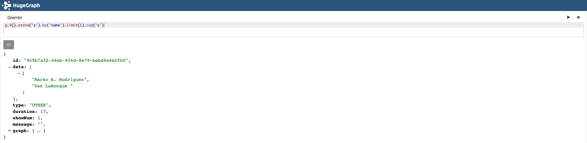 g.V(id).out().store().cap()