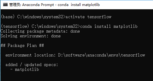 install matplotlib with anacodda
