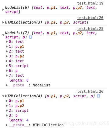NodeList和HTMLCollection