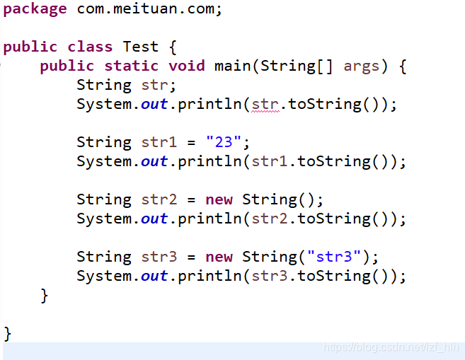 String Print Examples 关于String str System.out.println(str.toString()); 的结果 —— 一个经典的笔试题-CSDN博客