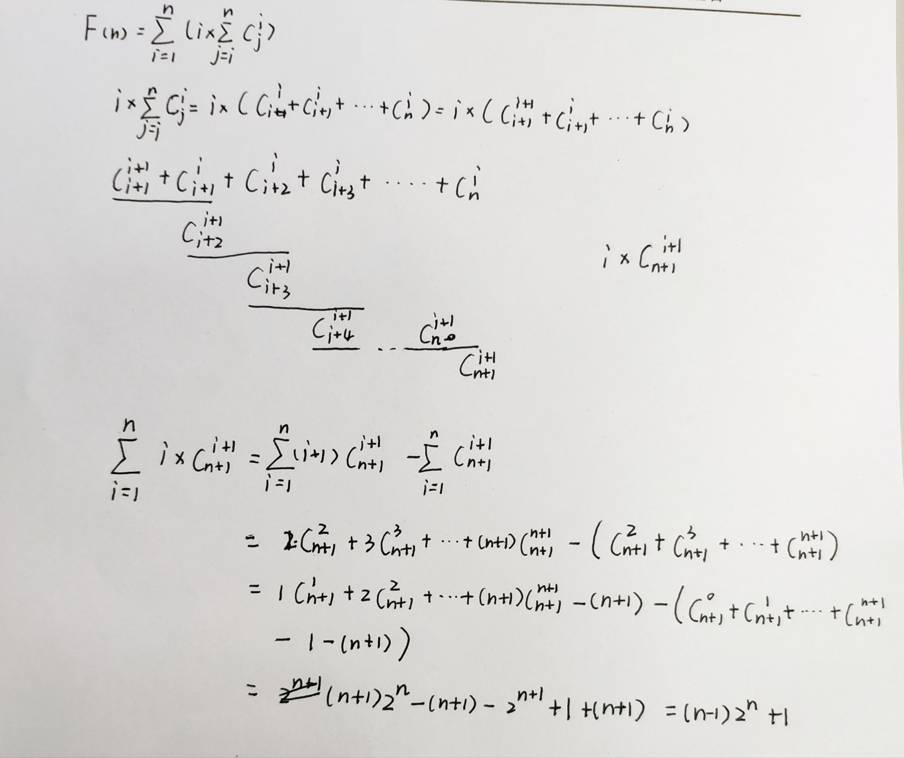 组合数的公式的化解在这里插入图片描述