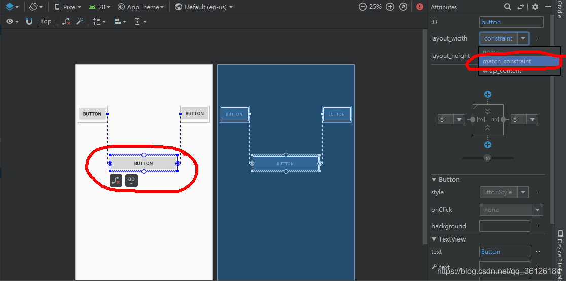 Android Studio ConstraintLayout约束布局使用学习笔记（二）参数使用_androidstudio  layout_constraint_没有昵称的皮皮虾的博客-CSDN博客