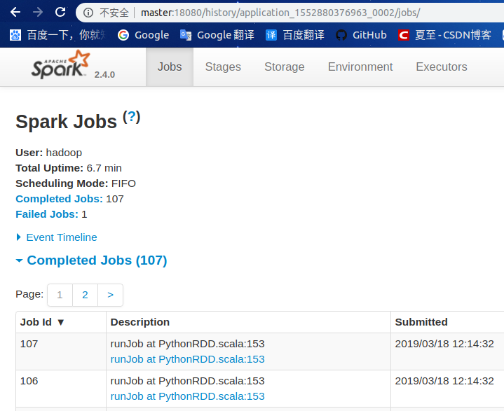 Spark 使用Yarn管理器开启历史日志服务、查看日志_spark历史日志集成到yarn历史日志CSDN博客