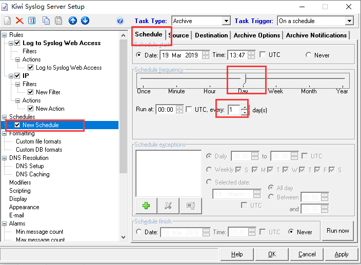 KIWI Syslog server 2008安装测试教程