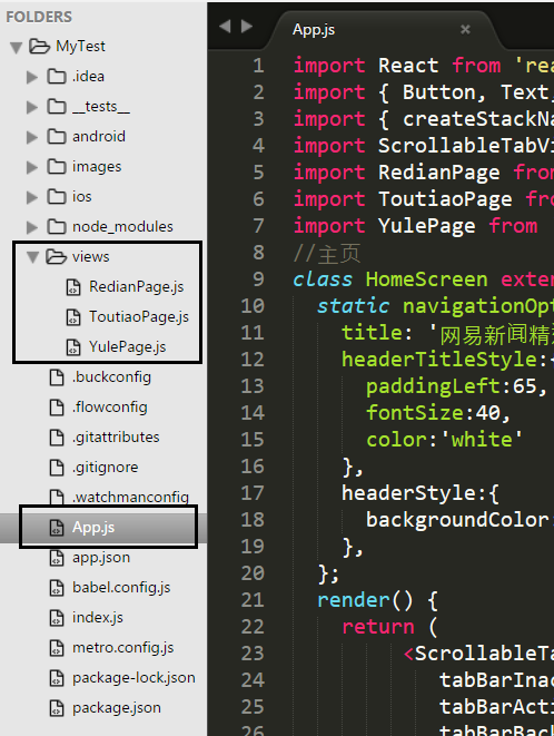 React-native top navigation bar - Programmer Sought
