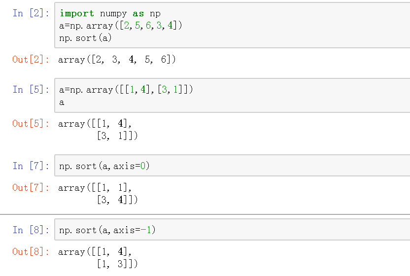 xsort numpy