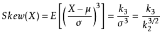 偏度(skewness)和峰度(kurtosis）