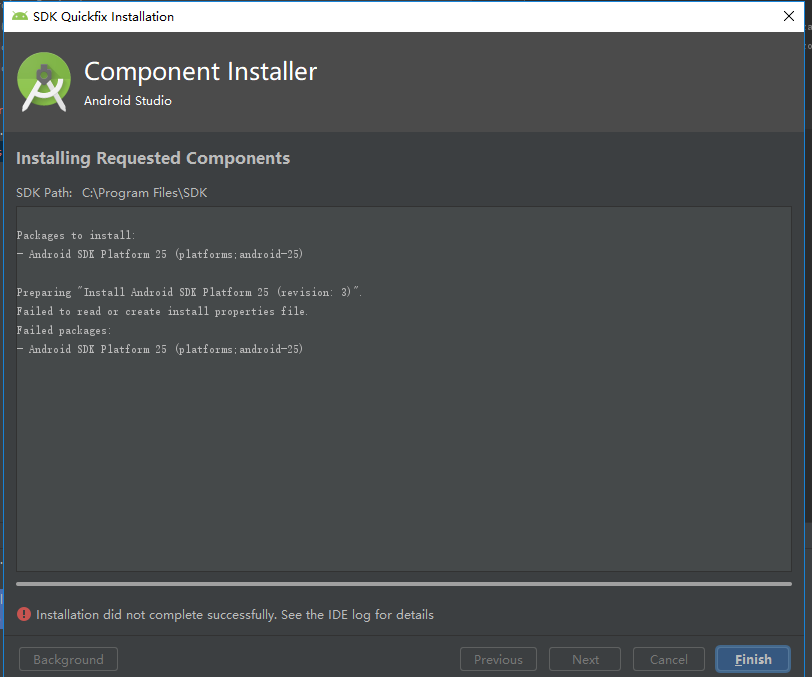 Android Studio 3.2.2- Android SDK 安装包报错 无法 安装 路径不对 无法打包_android studio不 ...
