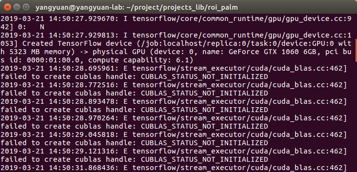 TensorFlow 填坑笔记（一）：CUBLAS_STATUS_NOT_INITIALIZED