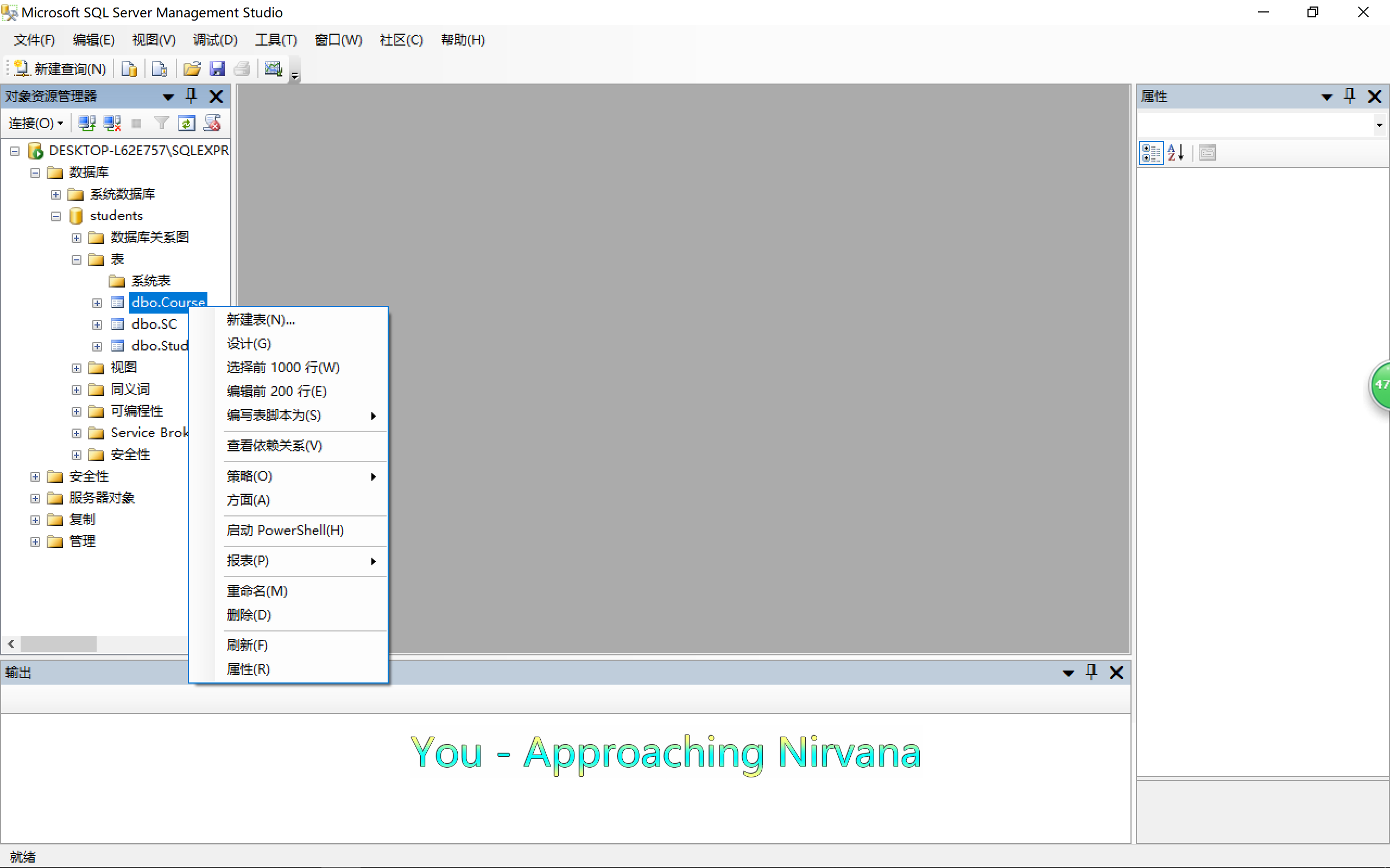 SQL server management studio最简单的界面操作_1、使用sql server management studio图形 ...