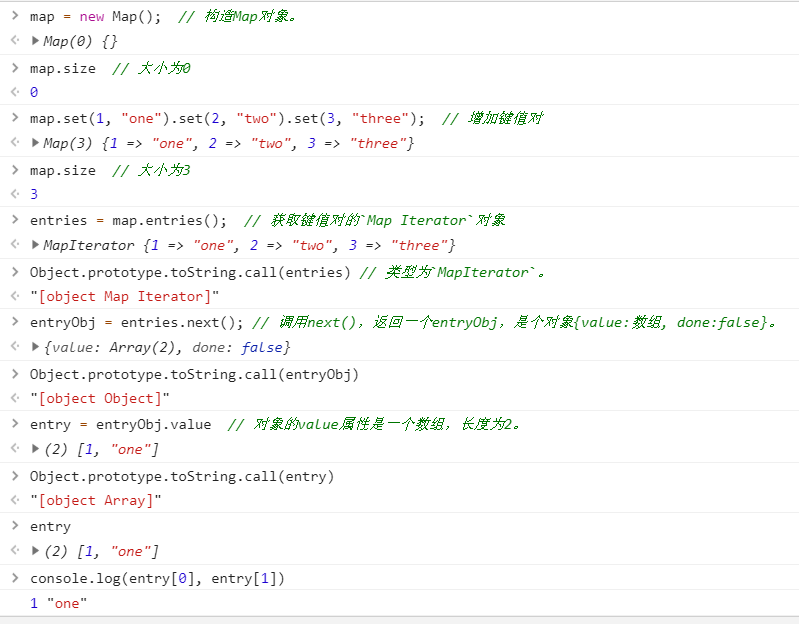 Map使用和entry相关类型查看