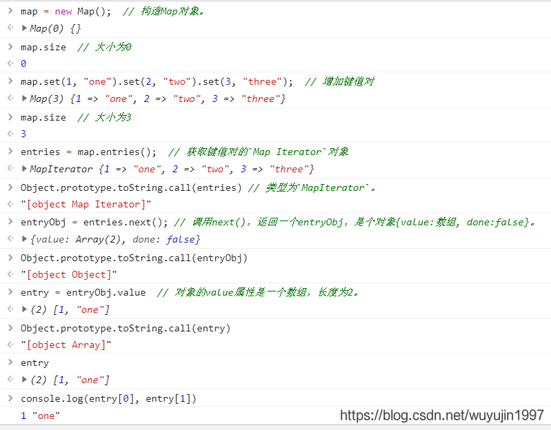 Map使用和entry相关类型查看