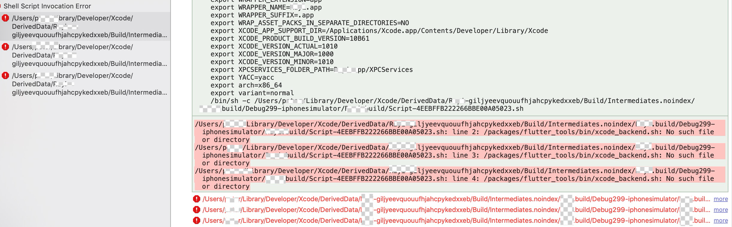 build 时可能遇到的错误