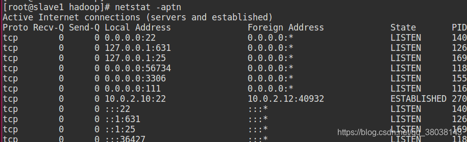 Linux 查看已使用的端口