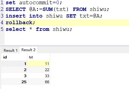 set autocommit