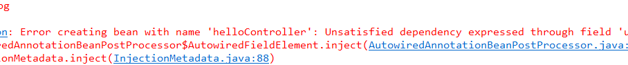 解决异常Error creating bean with name ‘xxxxxController‘: Unsatisfied dependency expressed through field