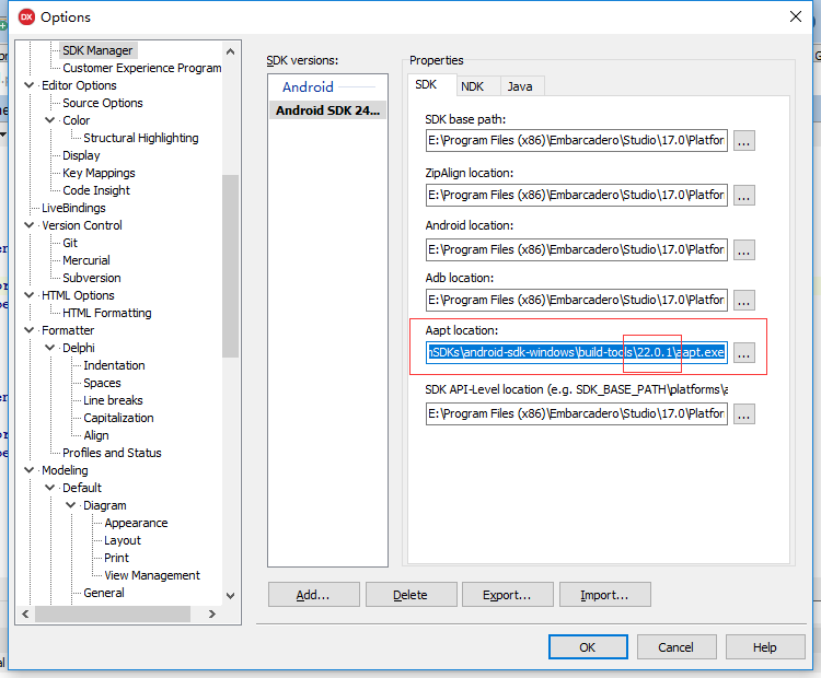 Android development SDK editing error - Programmer Sought