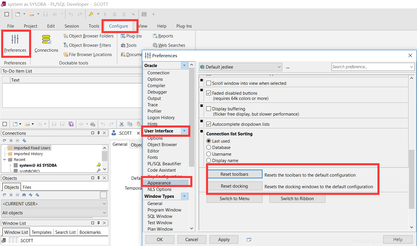 PL/SQL Developer restores default window layout (2019 V13.0.0 latest ...
