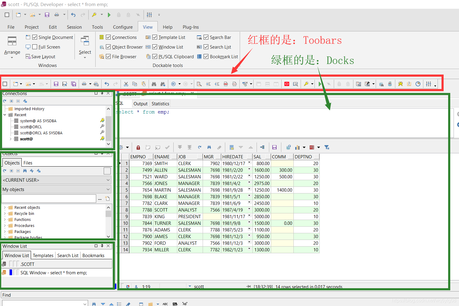 PL/SQL Developer restores default window layout (2019 V13.0.0 latest ...
