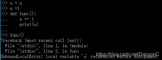 UnboundLocalError Local Variable a Referenced Before Assignment DansonC CSDN unboundlocalerror local variable a referenced before assignment dansonc csdn