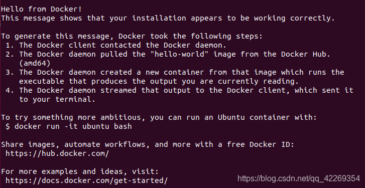 docker run hello-world