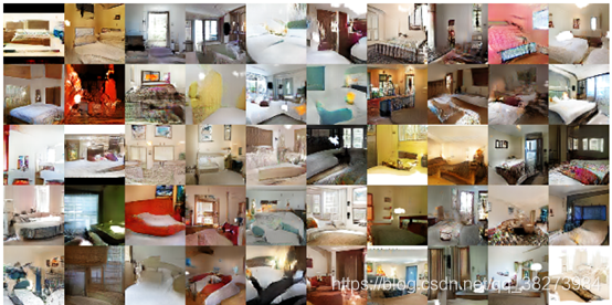 图3:经过五个训练纪元后产生的卧室