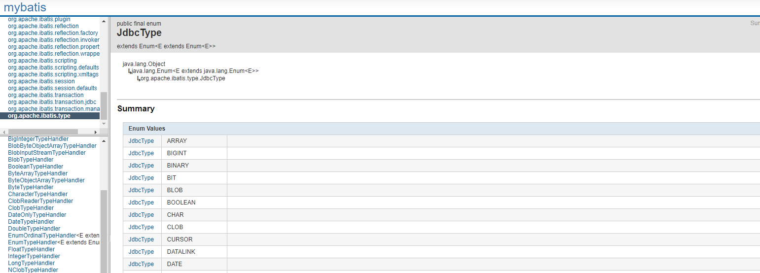 数据库| Mybatis JdbcType与Oracle、MySql数据类型对应列表