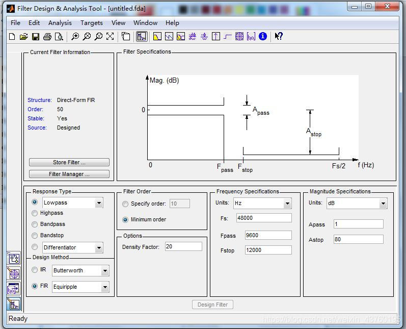 MATLAB Filter Designer实际应用_filterdesigner-CSDN博客
