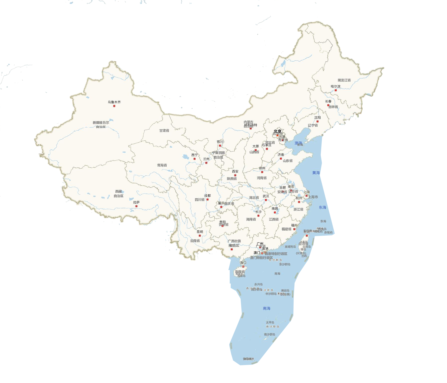 全国行政区划省级地图