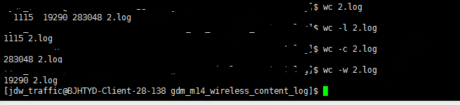 linux wc 统计行数 命令用法