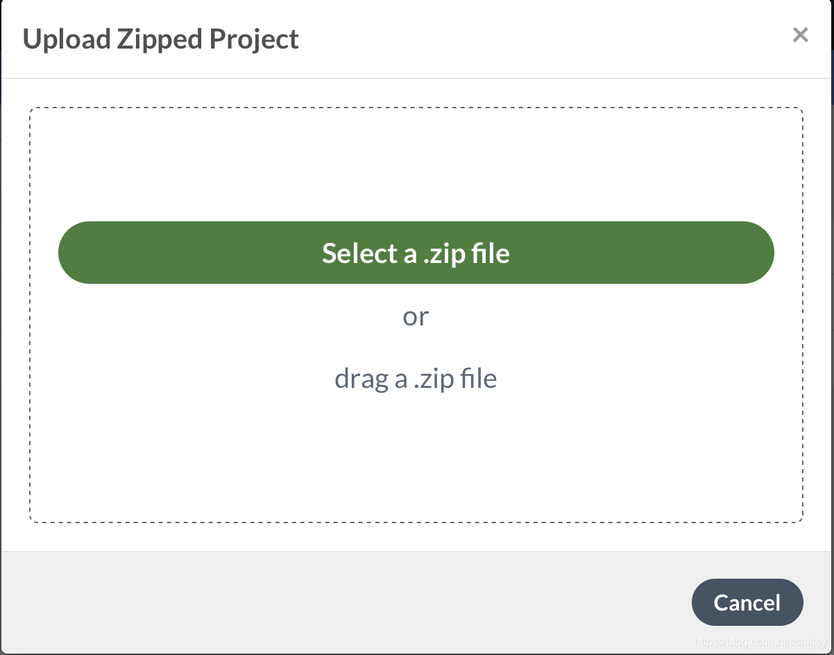 Upload .zip file
