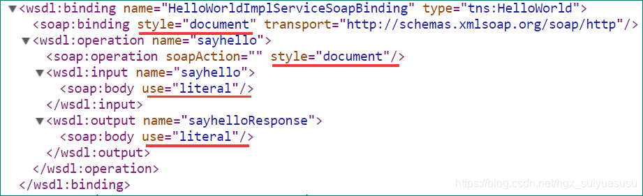 wsdl:binding