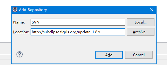 SVN插件版本过低1.6的已经不兼容现在新版的eclipse 了用 1.8X的吧