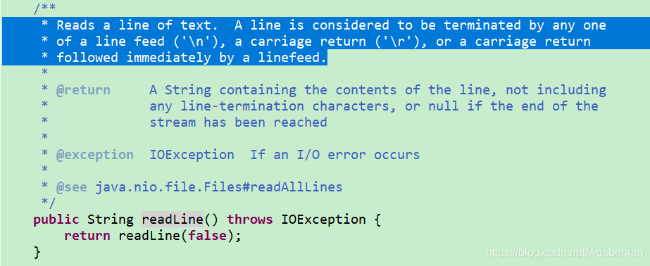 Bufferedreader Readline