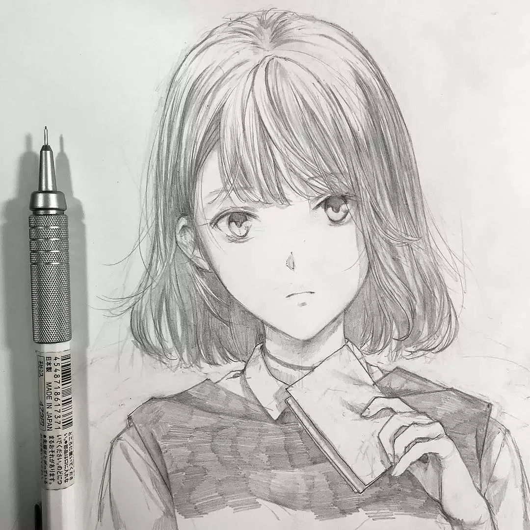 灵猫课堂 大神自动铅笔画出来的二次元人物插画 值得收藏 代码天地