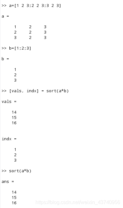 MATLAB自带sort函数用法_matlab中sortnet()函数-CSDN博客