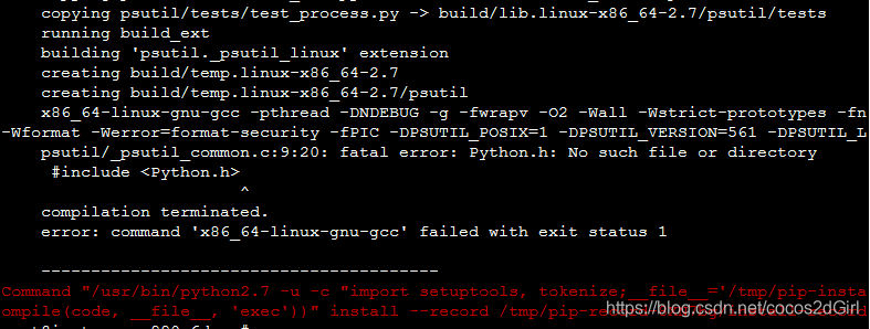 linux 安装psutil 报错解决办法_error: failed building wheel for psutil-CSDN博客