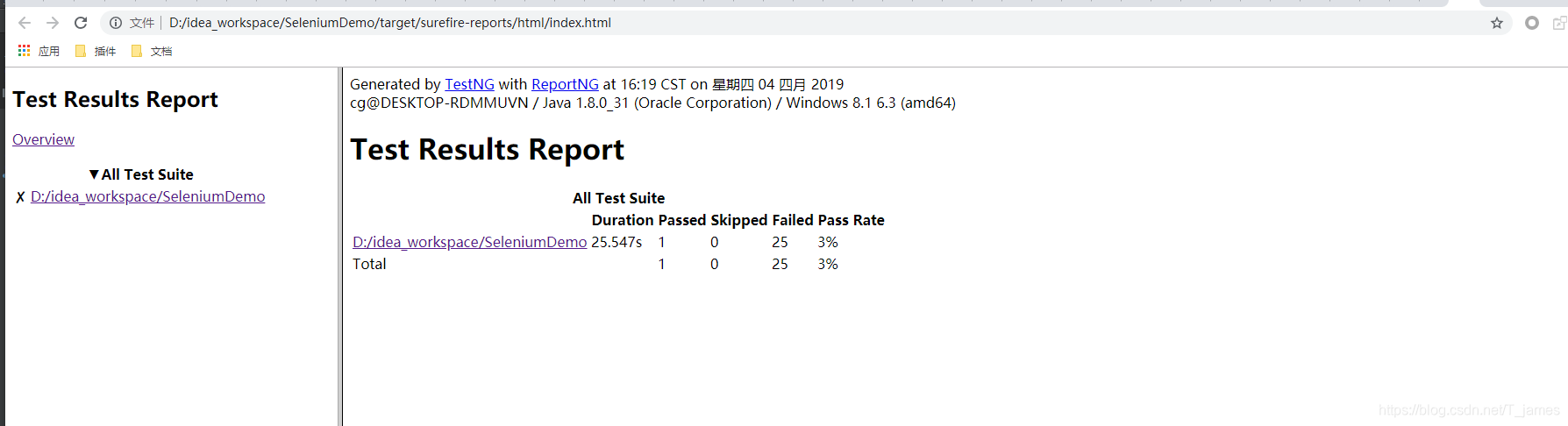 selenium+Java+IDEA集成自动化测试