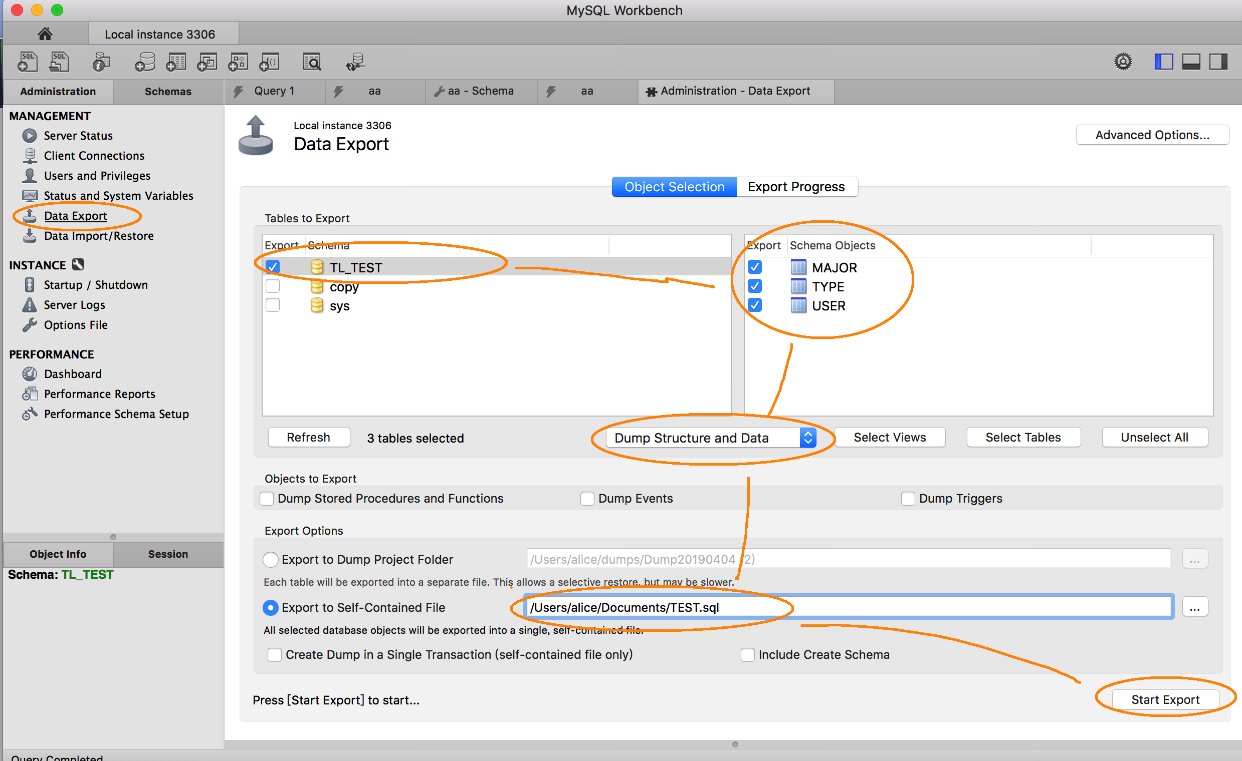 数据库:MySQL Workbench导出导入.sql