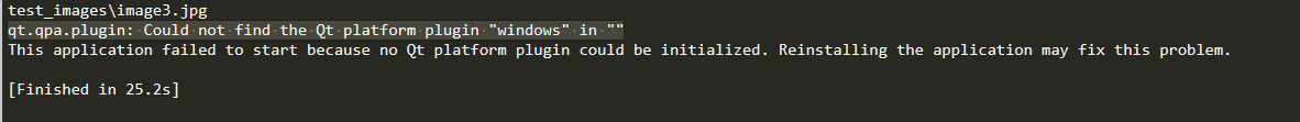 qt.qpa.plugin: Could not find the Qt platform plugin "windows" in ""