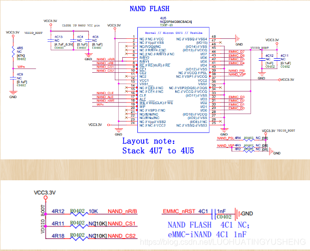NAND Flash开发电路
