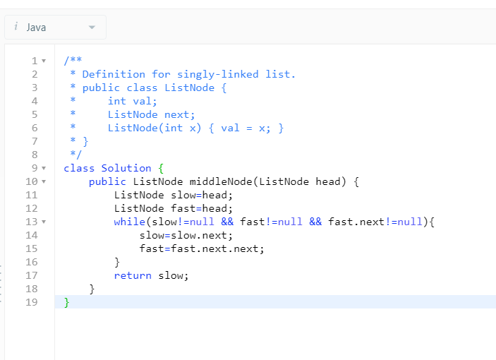 LeetCode 876 Middle of the Linked List