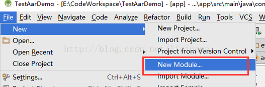 依次选择File--New--New Module 